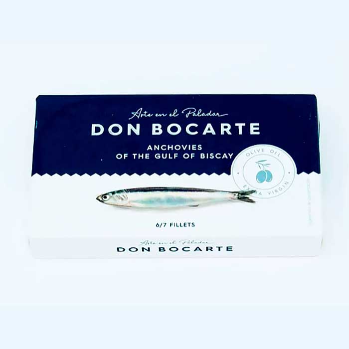 Anchovies Don Bocarte in Extra Virgin Olive Oil 6/7 filets 48grs c