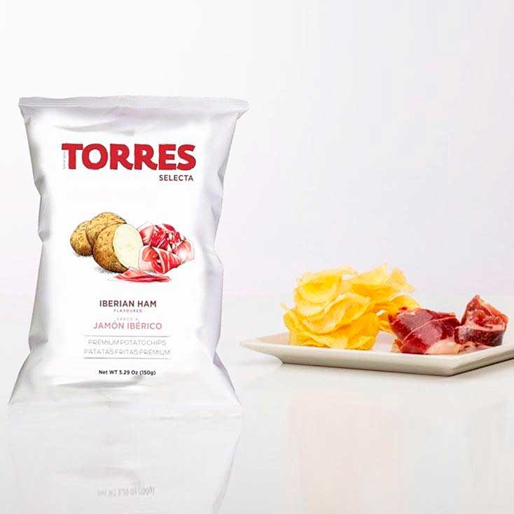 Potato Chips Iberico Ham taste Patatas fritas Torres Sabor a Jamon I