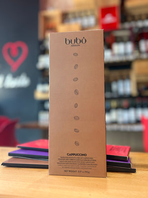 
                  
                    BUBO: CAPPUCHINO CHOCOLATE BAR. 3.35oz (95g)
                  
                