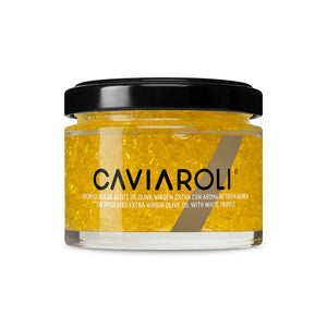 
                  
                    CAVIAROLI: pearls of Extra Virgin Olive oil with white truffle. 50grs.
                  
                