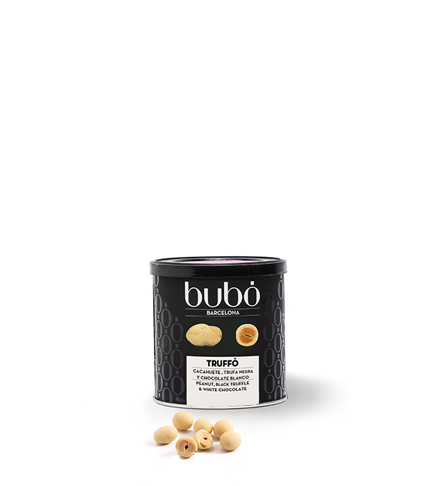 
                  
                    BUBO: PEANUT, BLACK TRUFFLE & WHITE CHOCOLATE / CACAHUETE, TRUFA NEGRA Y CHOCOLATE BLANCO
                  
                