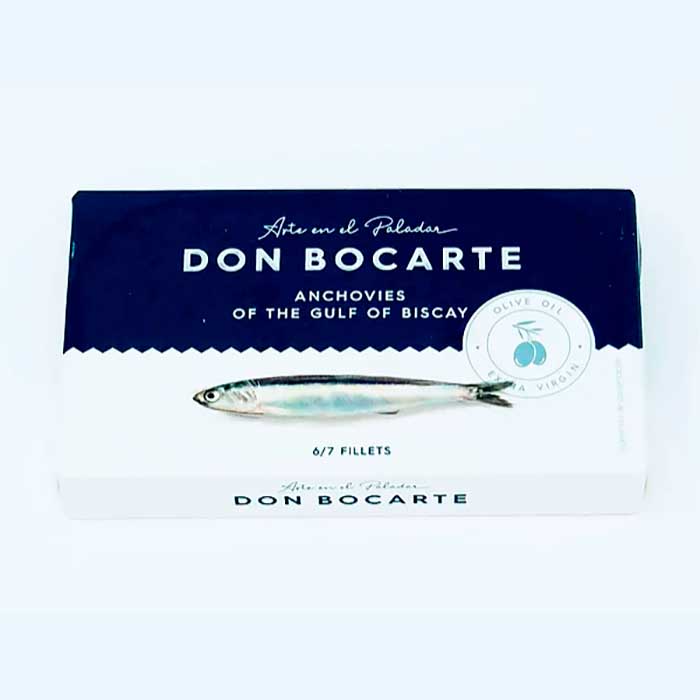 Anchovies Don Bocarte in Extra Virgin Olive Oil - 6/7 filets - 48grs can