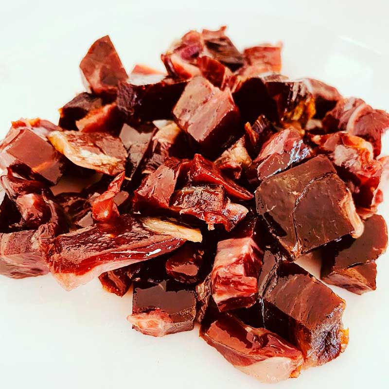 Chunks of Acorn Fed 100% Iberico Ham - Tacos de Jamon Bellota 100% Iberico - 5oz