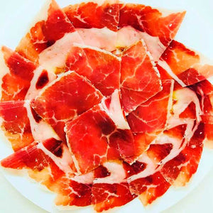 
                  
                    Grain Fed 100% Iberico ham - hand carved, 2.5oz plate. 2 plates per order.
                  
                