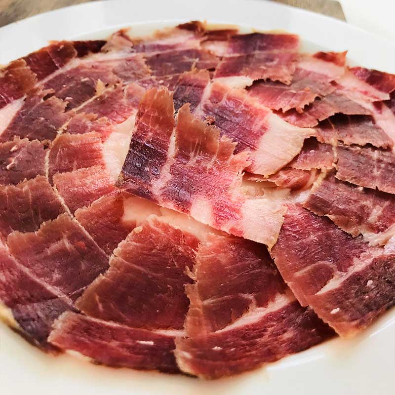 Serrano ham - hand carved, 2.5oz plate. 2 plates per order.